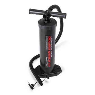 Ručna pumpa za naduvavanje Intex Double Quick III sa crevom i nastavcima